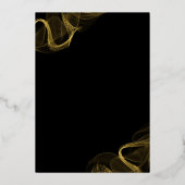 シックブラック&金ゴールド エレガント 箔招待状 (裏面)