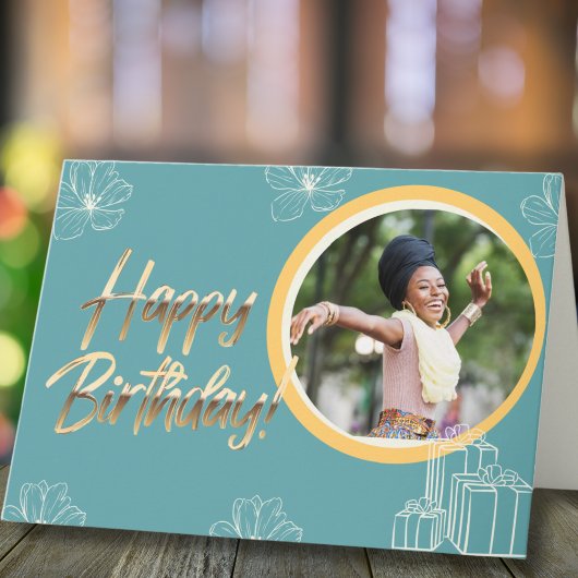 シックブリス誕生日写真 カード