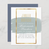 シックブリデスメイドランチブランチブライダルシャワー招待状 (正面/裏面)