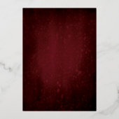 シックブルガンディホリデーパーティホイル招待状 箔招待状 (裏面)