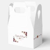 シックブルガンディマルサラフローラ秋の結婚式 フェイバーボックス (オープン)