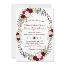 シックブルガンディマルサラフローラ結婚リース