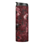 シックブルガンディレッドフローラブライダルシャワー タンブラー (回転右)