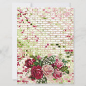 シックブルガンディレッド素朴バラパーソナライズされた 招待状 (裏面)