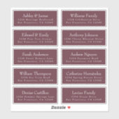 シックブルグンディ結婚ズゲスト住所 シール (シート)