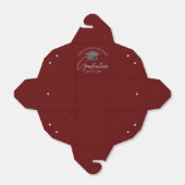 シックブルゴーニュカスタムー卒業パーティーのフォーチュン フェイバーボックス (折り畳みなし)