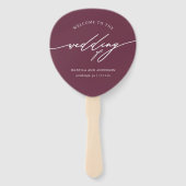 シックブルゴーニュ結婚式 プログラムファン ハンドファン (正面)