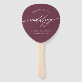 シックブルゴーニュ結婚式 プログラムファン ハンドファン