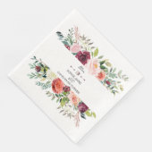 シックブルゴーニュ赤面アイボリーフローラ結婚リース (コーナー)