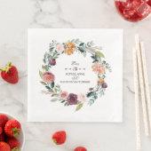 シックブルゴーニュ赤面アイボリーフローラ結婚リース (インサイチュ)