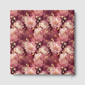 シックブルゴーニュ赤面金ゴールドボホ結婚ズゲストブック ゲストブック (裏面)