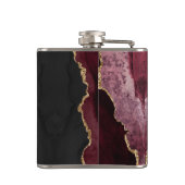 シックブルゴーニュ金ゴールドグリッターアゲートカスタムモノグラム フラスク (裏面)