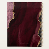 シックブルゴーニュ金ゴールドグリッターアゲートモノグラム2024 プランナー手帳 (裏面)