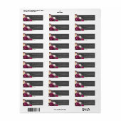 シックブルゴーニュ&クリームフローラ差出人住所 ラベル (フルシート)