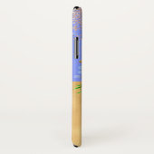 シックブルーと金ゴールドフローラクラウン Case-Mate iPhoneケース (裏面/右)