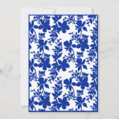 シックブルーアズールフローラ65thバースデーパーティー 招待状 (裏面)