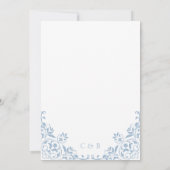 シックブルーアンドホワイトリハーサルディナー招待状 招待状 (裏面)