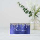 シックブルーシルバーグリッタードリップススタイリスト 名刺 (スタンド正面)