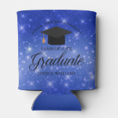 シックブルースパークルカスタム卒業パーティー 缶クーラー (裏面)