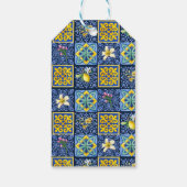 シックブルーティール(緑がかった色)シシリア地中海の柑橘類 ギフトタグ (裏面)