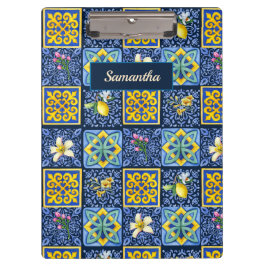 シックブルーティール(緑がかった色)シシリア地中海の柑橘類 クリップボード