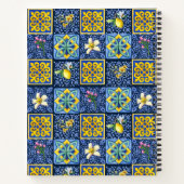 シックブルーティール（緑がかった色）シシリア地中海の柑橘類 ノートブック (裏面)