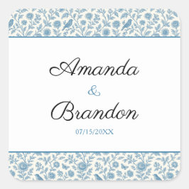 シックブルートイレデジュイ縁どフローラズ スクエアシール