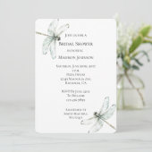 シックブルードラゴンフライフローラブライダルシャワー 招待状 (スタンド正面)