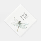 シックブルードラゴンフライブライダルシャワー スタンダードランチョンナプキン (角)