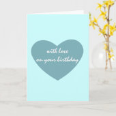 シックブルーハート カード (黄色い花)