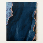 シックブルーバラ金ゴールドグリッターアゲートモノグラム2024 プランナー手帳 (裏面)