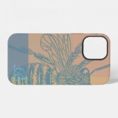 シックブルービーモノグラム iPhoneケース (裏面横)