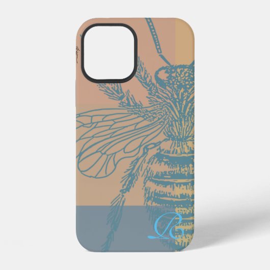シックブルービーモノグラム iPhoneケース (裏面)
