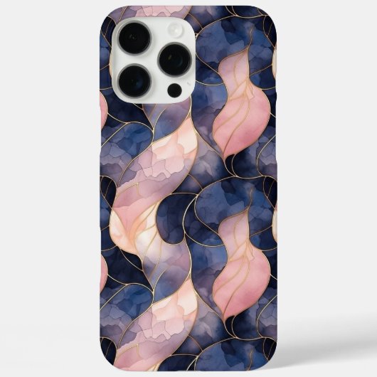 シックブルーピンク抽象芸術 Case-Mate iPhoneケース (裏面)