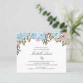 シックブルーピンク結婚フローラブライダルシャワー (スタンド正面)