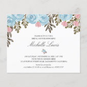 シックブルーピンク結婚フローラブライダルシャワー (正面)