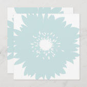 シックブルーフラワー誕生日 招待状 (正面/裏面)