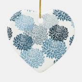 シックブルーフローラ セラミックオーナメント (裏面)