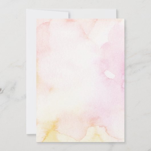 シックブルーメンフィ色彩の鮮やかス抽象芸術ブライダルシャワー 招待状 (裏面)