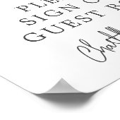 シックブルー春フローラお申し込みOur Guest Book ポスター (角)