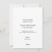 シックブルー男の赤ちゃん誕生フォトハッピー新年 シーズンカード (裏面)