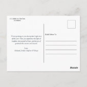 シックブルー金ゴールドハッピーホリデーズフォト ポストカード (裏面)