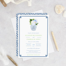 シックブルー&グリーンジンジャージャー結婚ズ