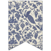 シックブルー&ホワイトファンタジーハロウィーン バンティングフラッグ (第1の旗)