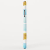 シックブルー&金ゴールド絵を描ウォーターカラーモノグラム Case-Mate iPhoneケース (裏面/右)