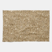 シックブロンズ金ゴールドグリッター キッチンタオル (横)