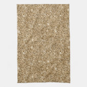 シックブロンズ金ゴールドグリッター キッチンタオル (縦)