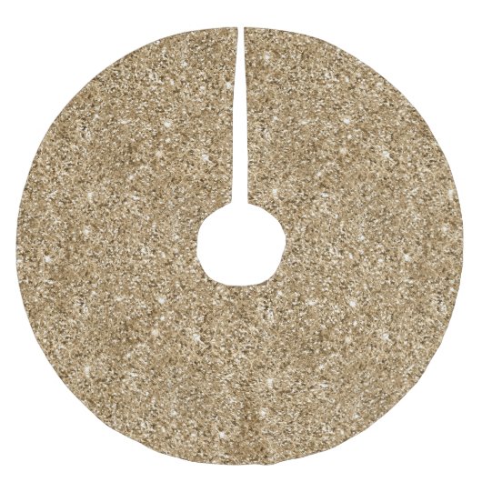 シックブロンズ金ゴールドグリッター ブラッシュドポリエステルツリースカート (正面)