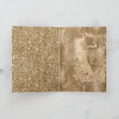 シックブロンズ金ゴールドシャインブライトグリッター カード (内部)