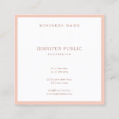 シックプロフェッショナルエレガントモダンシンプルテンプレート スクエア名刺 (裏面)